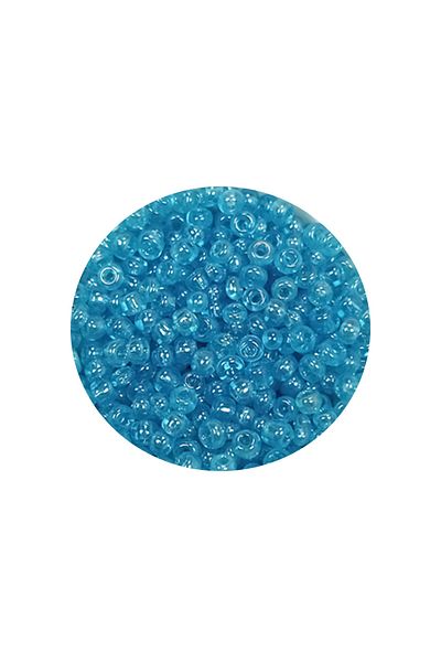 STUMBANNG Bulk glass sand beads (11/0) 2 mm - 60 grams - transparent cyan - bnc058
