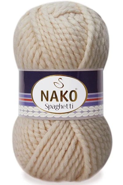 NAKO Σπαγγέτι 25% μαλλί πλεκτό σχοινί άμμος μπεζ 23116