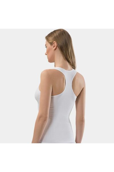 TÜREN Women's Lycra Thick Strap Sports Camisole Cotton Undershirt 294/White