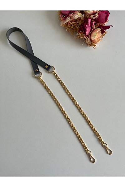 zg hobi aksesuar Chain Strap with Faux Leather for Knitting Bags