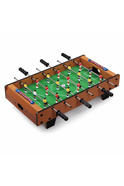 TOYFEST Masaüstü Portatif Taşınabilir Ahşap Büyük Boy Futbol Langırt Oyun Seti 70X37X16.8CM