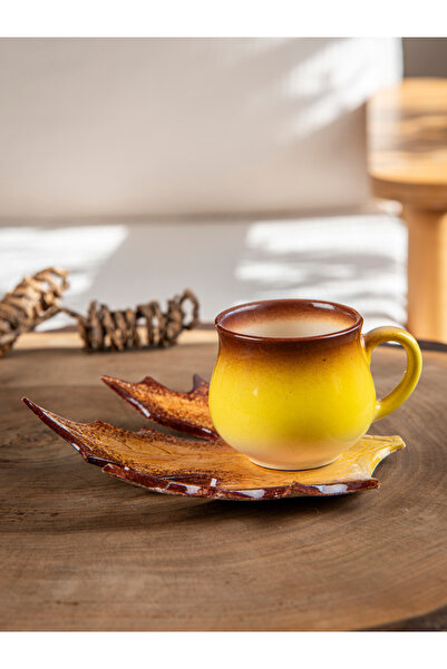 M'art Home Yellow Sycamore Handmade Coffee Cup - 150 ml
