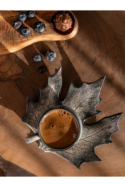 M'art Home Gray Çınar Handmade Coffee Cup -150 ml