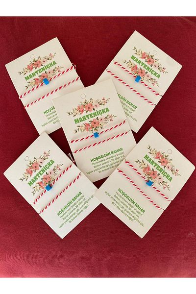 MagicStone Blue Beaded Martenish Lucky Bracelet with Five Cards
