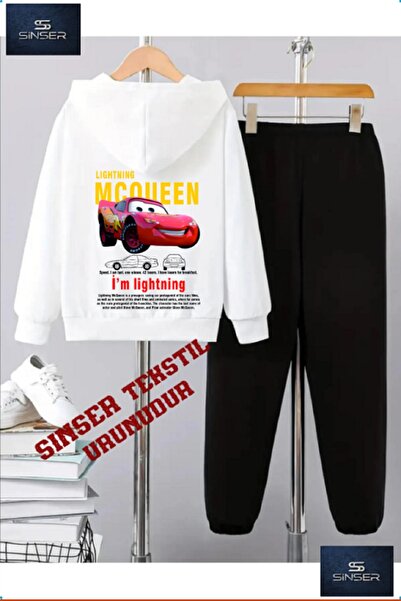 SS SİNSER Παιδικό σετ φόρμας με κουκούλα και στάμπα  "MECQUIN SIRTA BASKI "