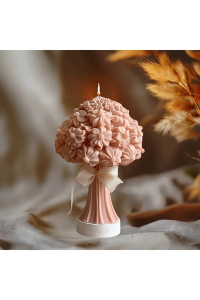 HogART Design Papatya Demeti Mum Beton & Epoksi Silikon Kalıp