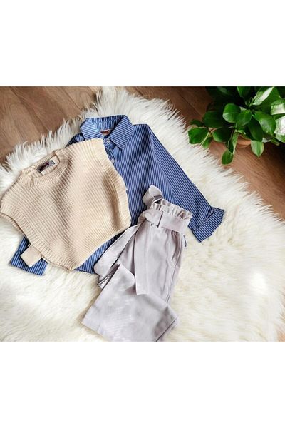 KOKOŞ BEBEK 3-Piece Knitwear Set with Shirt
