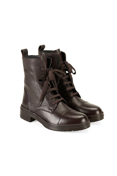 Desa Lias Brown Women's Zippered Leather Boots