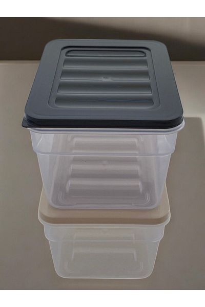 PONÇİK STORE Set of 2 Colorful - 1100 ml Deep Refrigerator and Microwave Storage Container