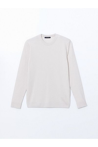 LC Waikiki Southblue Crew Neck Long Sleeve Men's Knitwear Sweater