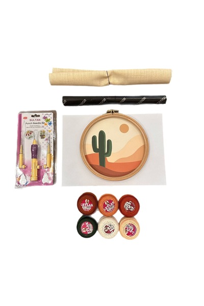 Chuva مجموعة أدوات تطريز المبتدئين بحبل رفيع - طقم بناء وسادة رمي مزخرفة