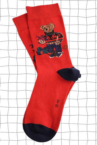 ZISHAN Teddy Bear Socks - Trend Patterned with Heel and Fingertip Detail 444