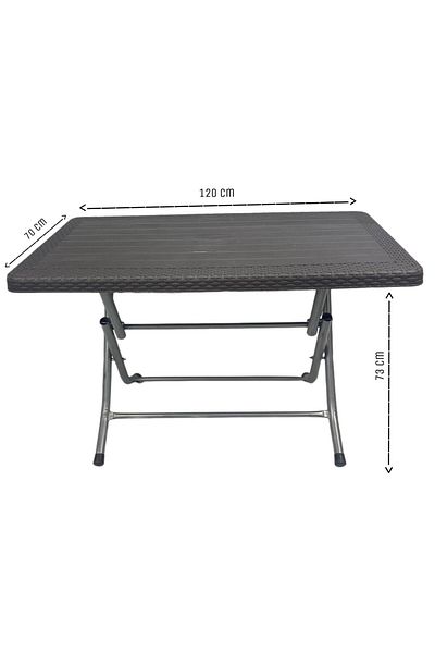 AR HOME طاولة بلاستيكية بأرجل حديدية - 70×120 سم