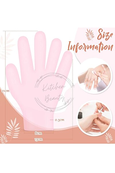 Kitchen Beauty Silikon Bakım Eldiveni Nemlendirici Ve Çatlama Önleyici Jel El Peelingi Ölü Deri Atıcı 1 Çift