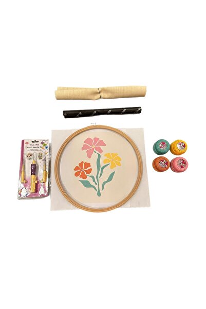 Chuva مجموعة أدوات تطريز المبتدئين بحبل رفيع - طقم بناء وسادة رمي مزخرفة