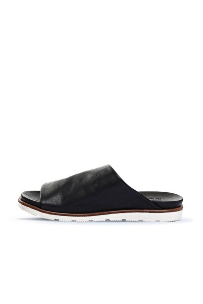 BUENO Shoes Siyah Deri-beyaz Tb Kadın Düz Terlik 01wl0503