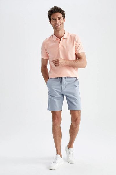 DeFacto Regular Fit Short Sleeve 100% Cotton Basic Plain Polo T-Shirt