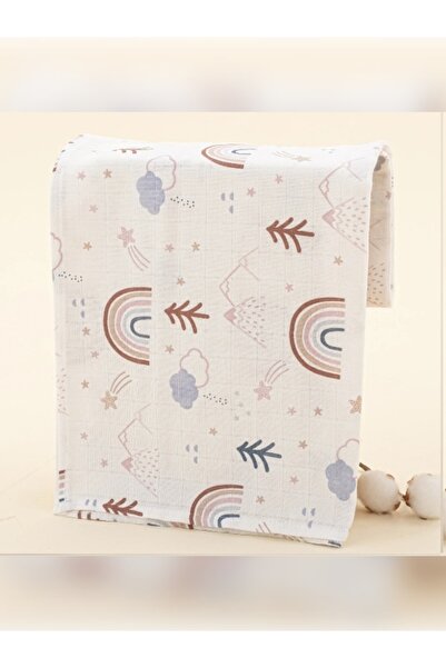 Babycitytr %100 Pamuk Müslin Bezi Battaniyesi Bebek Battaniyesi Örtü