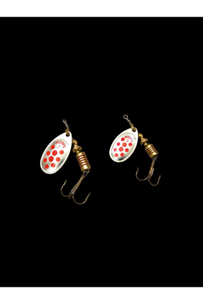 MEPPS Aglia Kırmızı Benekli Olta Kaşığı 2'li Set