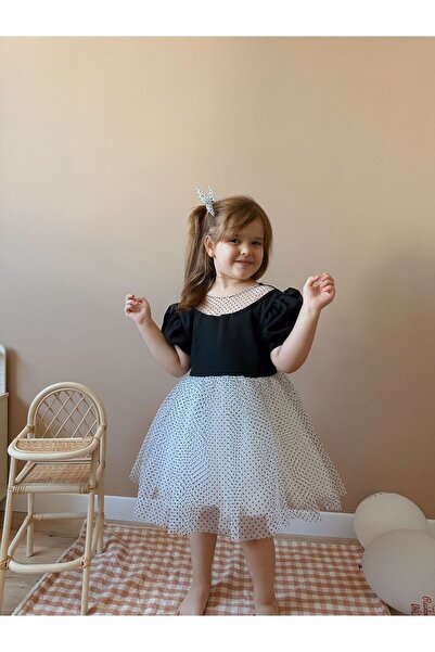 babymoon kids Rochie de petrecere din tul cu buline