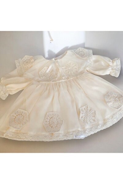 Yino Özel Tasarım Vintage Yakalı Kız Bebek Mevlit Elbisesi