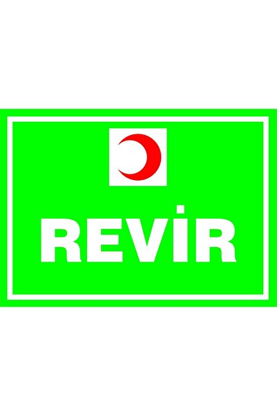 KanvasSepeti Revir (YATAY) Kendinden Yapışkanlı Etiket 17,5 X 25 Cm Folyo Eti...