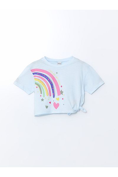LC Waikiki Tricou pentru fete cu decolteu rotund de sezon nou - S5JD01Z4