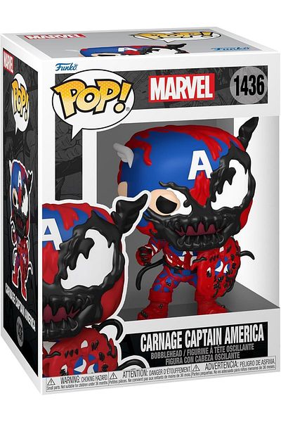 Funko Pop Marvels - شخصية Carnage Captain America Venom