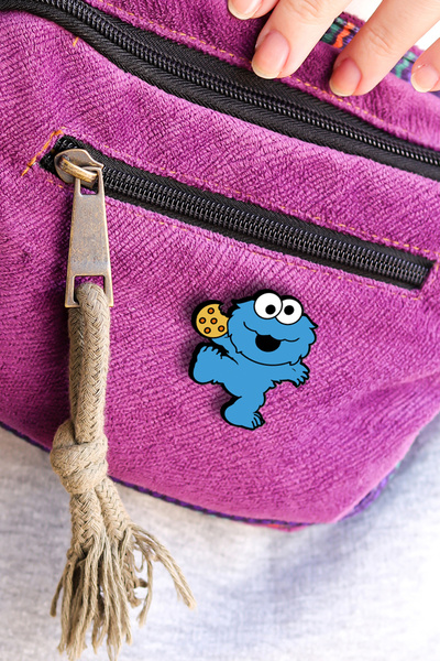 Rozzy Lab Kurabiye Canavarı - Rozet - Broş - Yaka Çanta Aksesuar