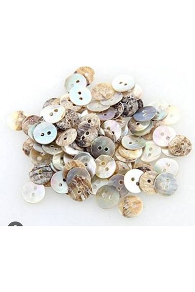 Özlü mert tekstil Γνήσιο φυσικό κουμπί Mother of Pearl (16 μεγέθη) (50 ΤΕΜ)
