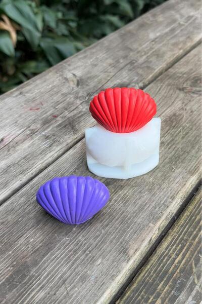 rufus concept Deniz Kabuğu Küçük 3d Silikon Mum Kalıbı