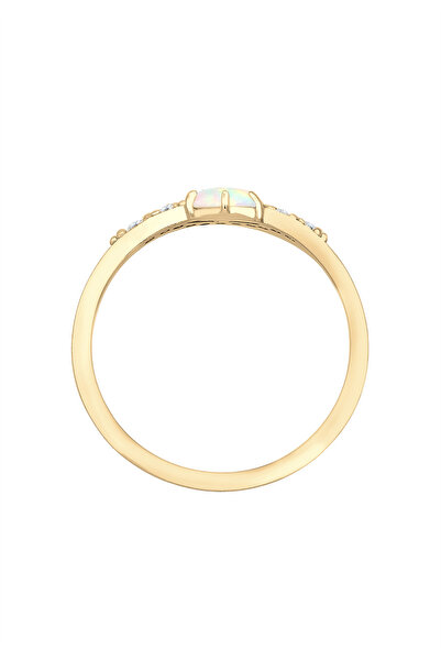 ELLI Inel Femei Vintage Prețios cu Zirconiu Marquise Opal din Argint Sterling 925