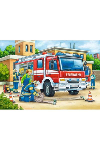 STOREMAX Police and Fire Engine Children's Puzzle, 2X12 Pieces Multicolor New Design