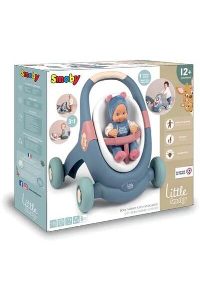 Smoby Micul 3'ü 1 Arada Yürüteç Ve Oyuncak Bebek 140308
