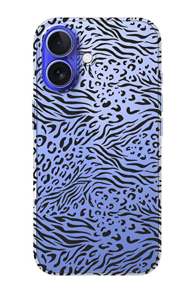 moonset Iphone 16 Plus Uyumlu Desen Tasarımlı Baskılı Şeffaf Telefon Kılıfı