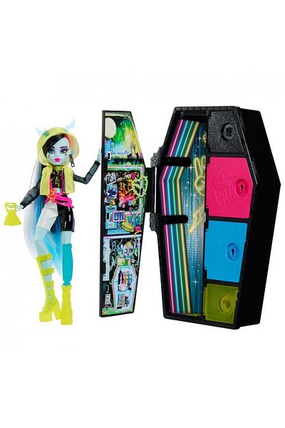 MONSTER HIGH Neon Frights Frankie Stein Mysterious Friends Game Set - S3 Hnf79