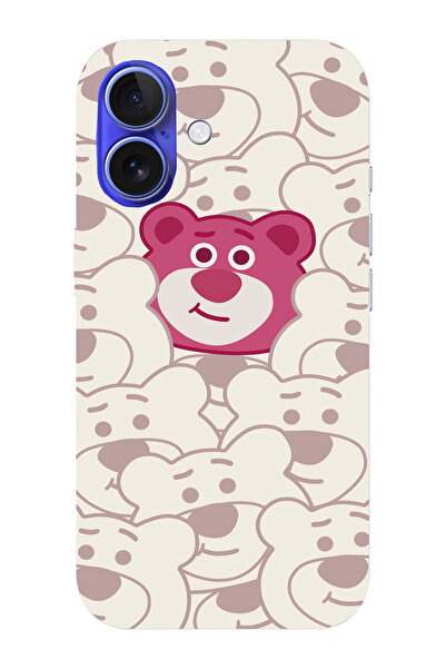 moonset Iphone 16 Plus Uyumlu Sevimli Ayıcıklar Tasarımlı Baskılı Şeffaf Tele...