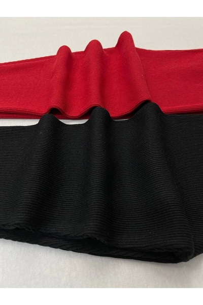 Berat moda Esnek Fitilli Siyah - Kırmızı 2li Kız-erkek Kışlık Çocuk Tayt