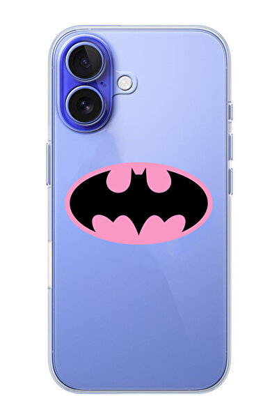 moonset Iphone 16 Uyumlu Yarasa Tasarımlı Baskılı Şeffaf Telefon Kılıfı