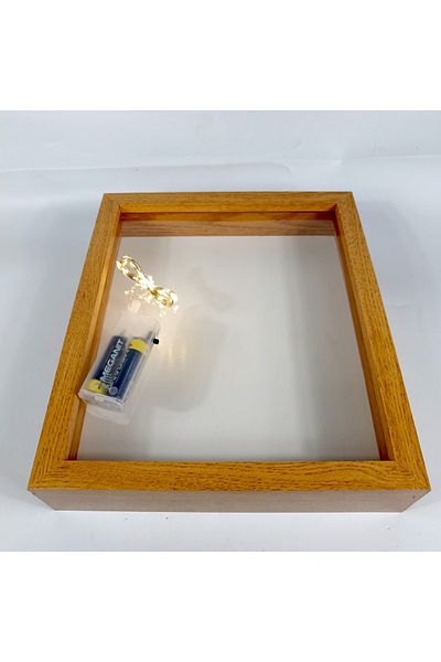 fy design Led Gift Rose Box - Memory Frame with Picture Photo Section 25X30
