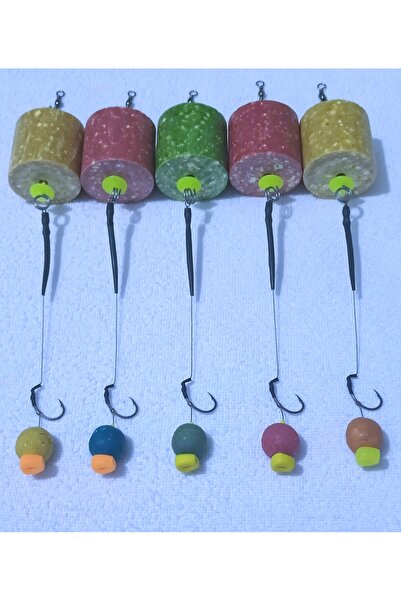 LittoCollection Silindir Mısır Küspeli Karışık Boili'li Sazan Rig Takımları