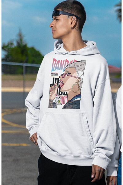 Fuddy Moda Unisex Oversize Hooded Sweatshirt - Dandadan Seikoo Printed, Anime Themed Hoodie