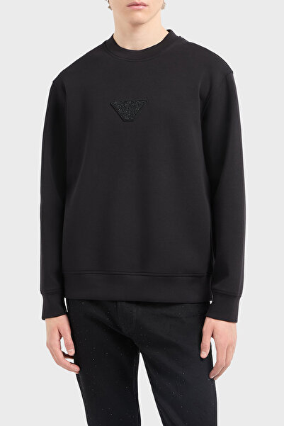 Emporio Armani Cotton Regular Fit Crew Neck Logo Sweat Men's Sweat Em001494 A...