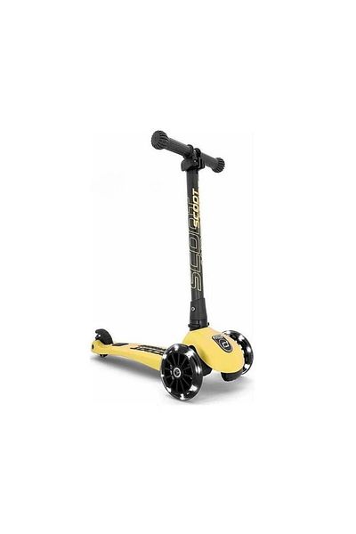 SCOOT AND RIDE Highwaykick 3 - Yellow Kids Scooter with Led Wheels 170301 -96358