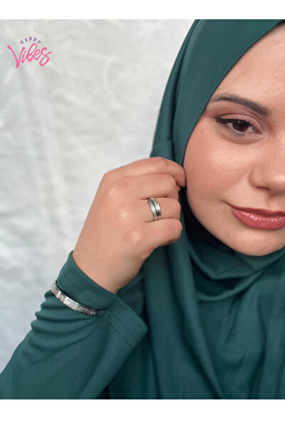 Happy Vibes 2'li Set - Ayetel Kürsi Bileklik ve Yüzük Kombin