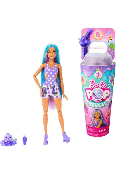 Barbie Pop Reveal™ Bebek, Üzümlü soda temalı Meyve Serisi bebeği HNW44