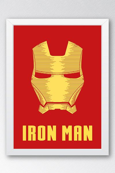 Saturn Pictură înrămată cu logo Iron Man - Pictură poster film Iron Man Marvel