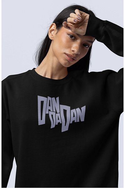 Fuddy Moda Φούτερ με θέμα Anime Unisex Oversize Dandadan Characters με στάμπα με λαιμόκοψη χωρίς κουκούλα