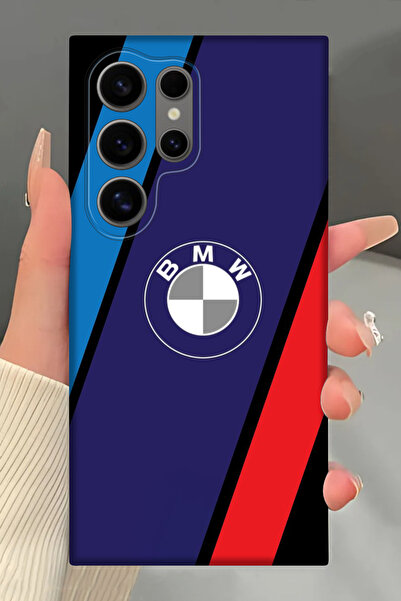 Snacase Samsung Galaxy S24 Ultra Uyumlu BMW Logo Desenli HD Baskılı Silikon K...