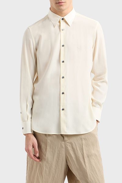 Emporio Armani Regular Fit Logo Shirt Men's Shirt